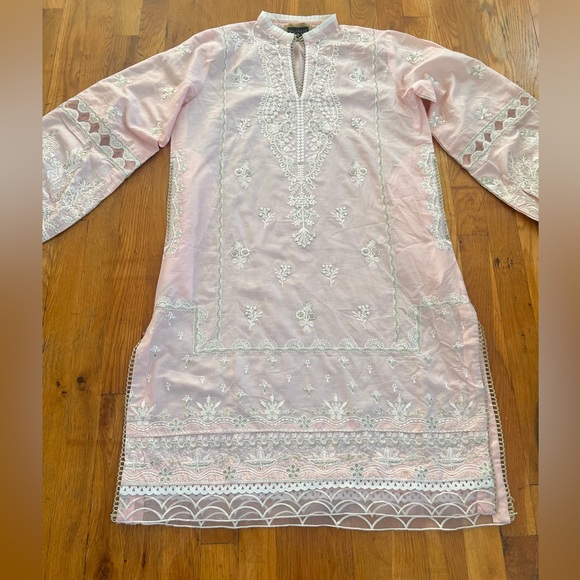 Kurta pant set , Pakistani Style suit, Pink suit set, Diwali outfit, IndianKurta - Picture 4 of 17